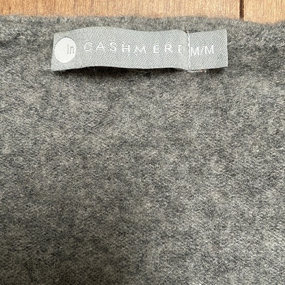 InCashmere women’s sweater M longsleeve round neck gray cashmere top pullover - Picture 5 of 11